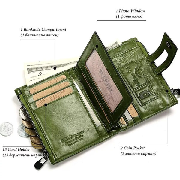 Alternative view of K8175 Kavis Multifunctional Genuine Leather Wallet
