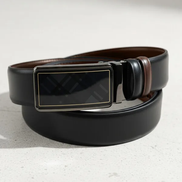 BGL2 Automatic Reversible Buckle Genuine Leather Belt for Men