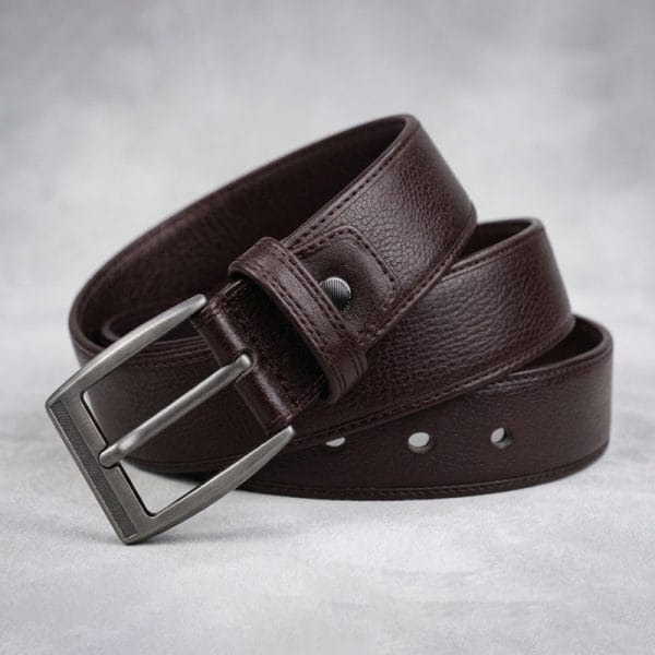 Premium Edge-Wrapped Genuine Leather Belt for Men - BPB7