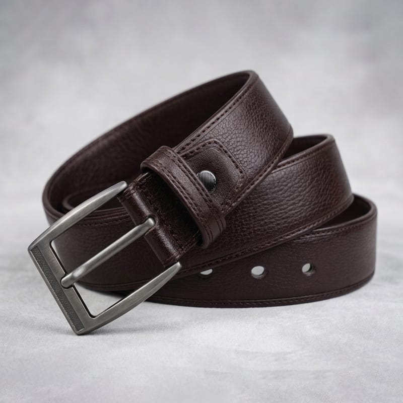 Premium Edge-Wrapped Genuine Leather Belt for Men - BPB7