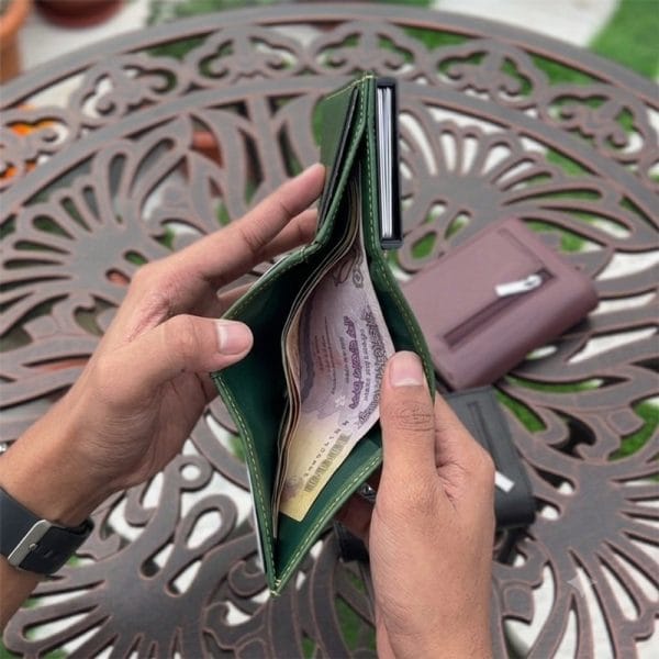 RFID Secure Genuine Leather Pop-Up Wallet - SWG2 - Image 3