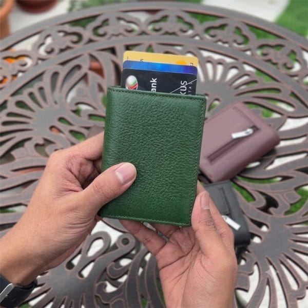 RFID Secure Genuine Leather Pop-Up Wallet - SWG2
