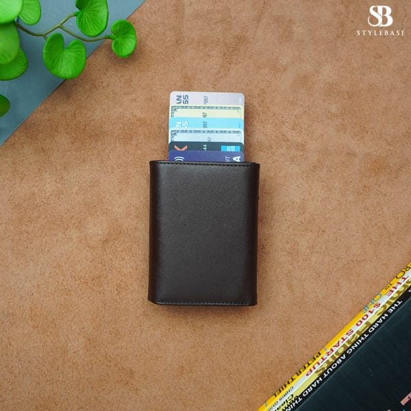 RFID Secure Genuine Leather Pop-Up Wallet - SWG3